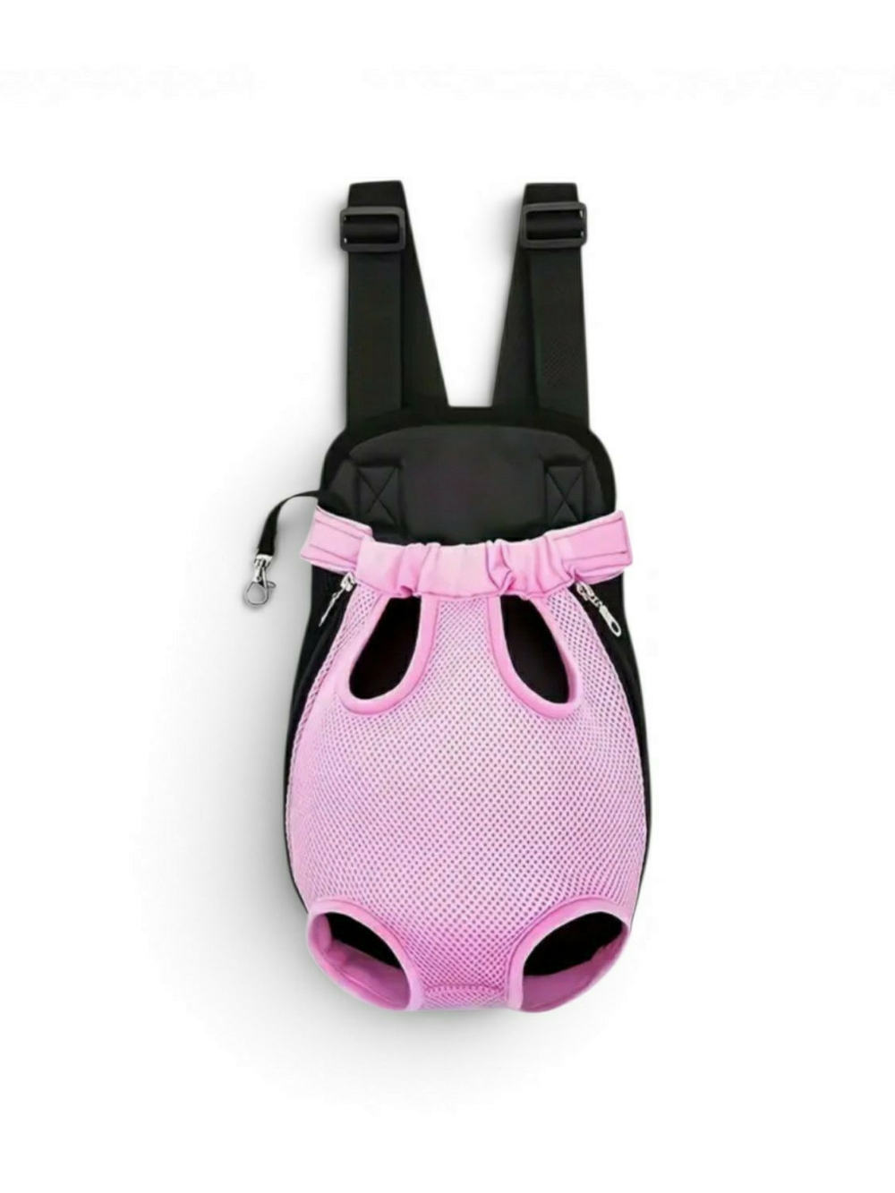 Breathable med pink mesh pet carrier backpack wear front or on back. Fits 20lbs